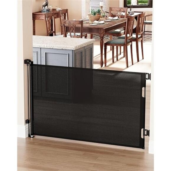 Baby Gate Retractable Gates for Stairs,Mesh Dog Gate for The House,Wide Pet Gate - Picture 7 of 7